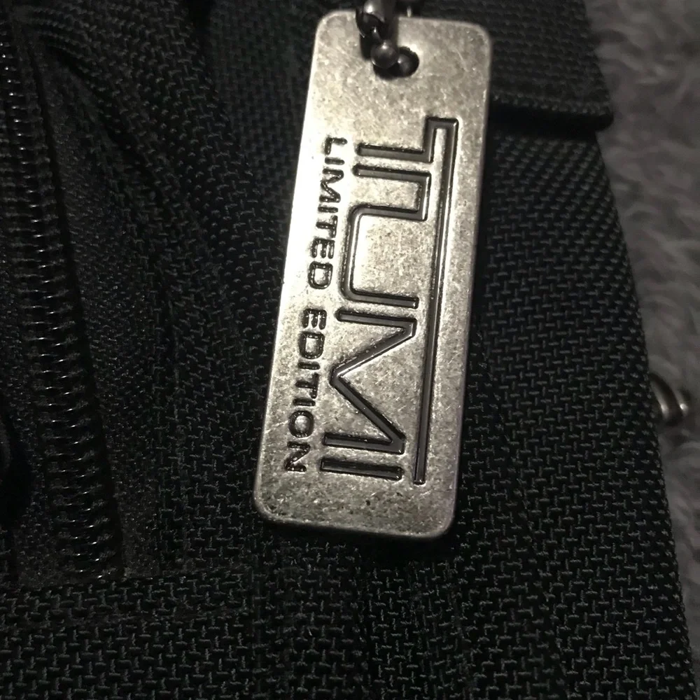 Tumi Black Nylon Laptop Briefcase with Shoulder Strap